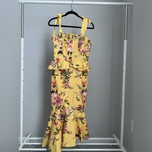 Antonio Melani Floral Print Dress in Yellow